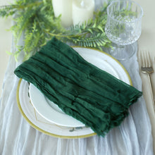 24 Inch By 19 Inch Hunter Emerald Green Gauze Cheesecloth Napkins Boho Style 5 Pack
