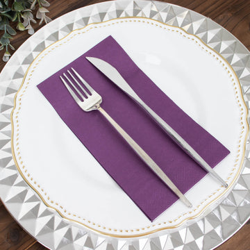 Create a Stunning Table Setting with Soft Purple Dinner Party Paper Napkins