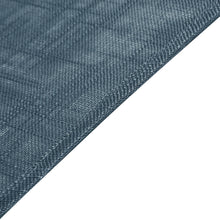 Wrinkle Resistant Slubby Textured Blue Linen 20 Inch x 20 Inch Cloth Dinner Napkins