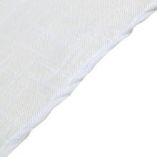 Wrinkle Resistant Slubby Textured White Linen 20 Inch x 20 Inch Cloth Dinner Napkins