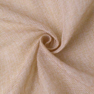 Close-up of soft beige fabric texture with intricate weave details.