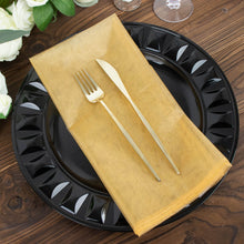 10 Pack | Gold Sheer Organza Decorative Dinner Table Napkins - 23x23inch