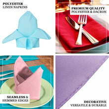 Peacock Teal Cloth Dinner Napkins Seamless Pack Of 5
