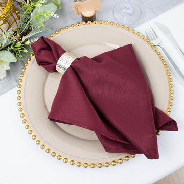 Create Unforgettable Table Settings with Burgundy Cloth Napkins