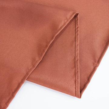 Elevate Your Table Setting with Terracotta (Rust) Premium Polyester Dinner Napkins