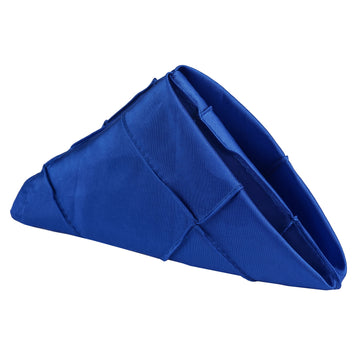 Add a Pop of Color to Your Table with Royal Blue Pintuck Satin Napkins