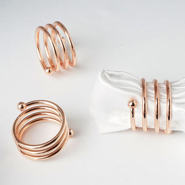 Create a Captivating Table Setting with Rose Gold Napkin Rings