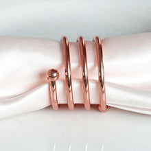 4 Pack Rose Gold Plated Aluminium Spiral Napkin Rings#whtbkgd