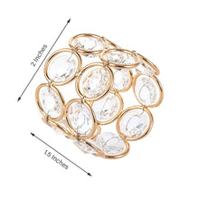 4 Pack Gold Bling Glass Crystal Gem Napkin Rings