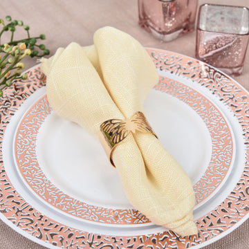 Add Elegance to Your Tablescape with Metallic Gold Laser Cut Butterfly Napkin Rings