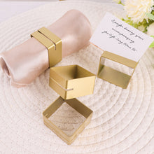 Gold Square Place Card Holders 4 Pack Of Napkin Rings