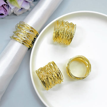 Add Glamour to Your Table with Shiny Gold Metal Napkin Rings