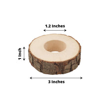 Pack Of 4 Natural Birch Wood 3 Inch Rustic Napkin Rings 