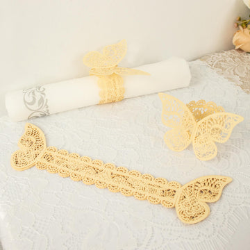 Transform Your Event with Champagne Butterfly Napkin Rings