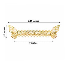 12 Pack | Metallic Gold Foil Laser Cut Butterfly Paper Napkin Rings