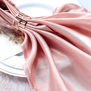 Experience Luxury with Wrinkle Resistant Dusty Rose Napkins