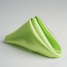 5 Pack | Apple Green Seamless Satin Cloth Dinner Napkins, Wrinkle Resistant