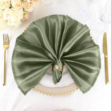 Elevate Your Table Decor with Dusty Sage Green Dinner Napkins