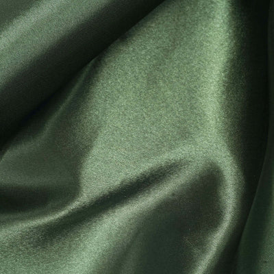 Green satin fabric with a smooth texture and subtle sheen.
