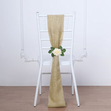 5 Pack Boho Chic 6 Inch x 108 Inch Natural Faux Jute Linen Chair Sashes