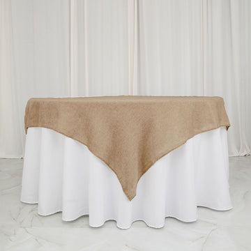 Add a Touch of Elegance with the Natural Jute Square Table Overlay