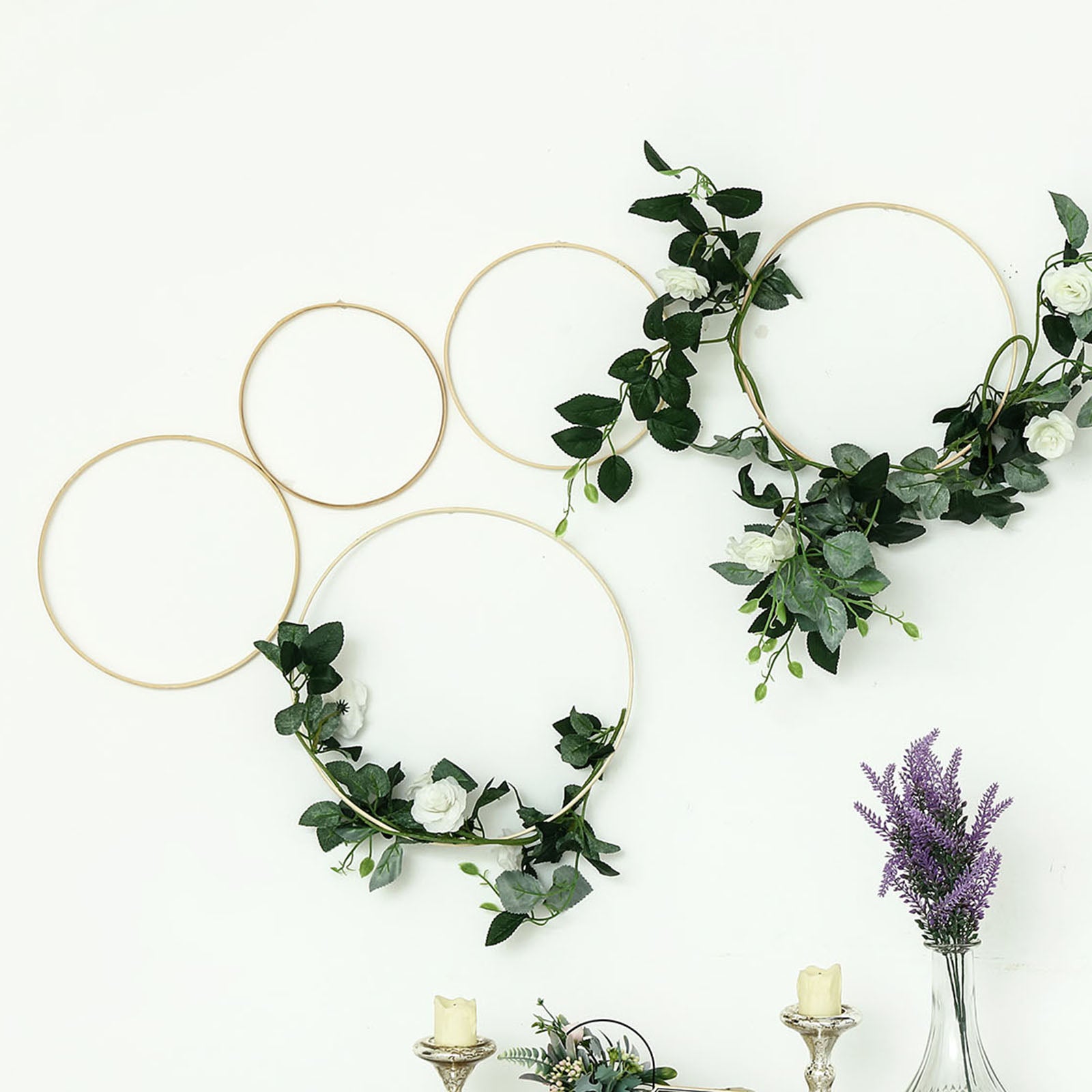 Natural Wooden Rings: Crafts & Floral Wall Decor