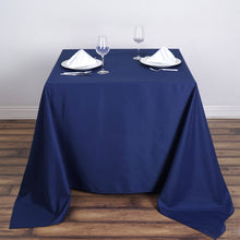 90inch Navy Blue Square Polyester Tablecloth