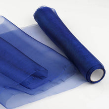 12inch x 10yd | Navy Blue Sheer Chiffon Fabric Bolt, DIY Voile Drapery Fabric