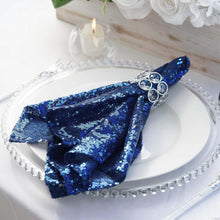 20x20Inch Navy Premium Sequin Cloth Dinner Napkin | Reusable Linen