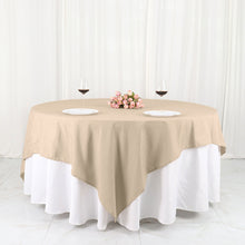 90 Inch Nude Square Table Overlay