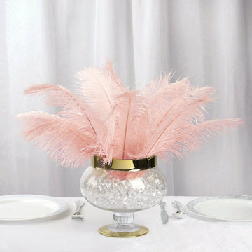 Create an Unforgettable Event with Rose Gold Ostrich Feather Decorations