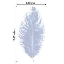 Natural Plume Ostrich Feathers In Dusty Blue For DIY Decor 12 Pack