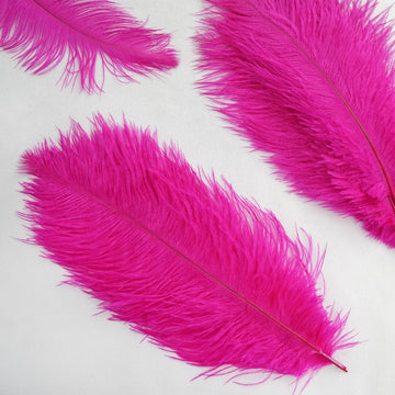 Create Unforgettable Moments with Fuchsia Ostrich Feather Decor