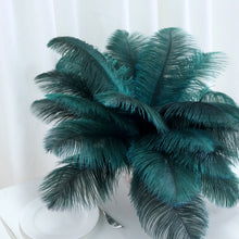 Real Ostrich Feathers For DIY Centerpieces 13-15 Inch 12 Pack In Peacock Teal
