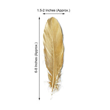 30 Pack Natural Goose Feathers Metallic Gold