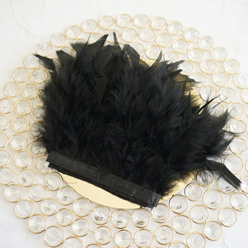 Handmade Feather Fringe Trim for Creative Crafting