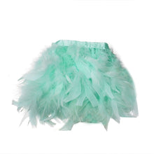 Real Turkey Feather Fringe Trim Mint 39 Inch with Satin Ribbon Tape#whtbkgd