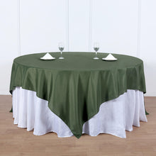 Square Olive Green Table Overlay 90 Inch Seamless Polyester