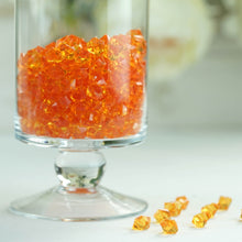 400 Pack | Orange Mini Acrylic Ice Bead Vase Fillers, DIY Craft Crystals