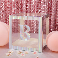 4 Pack of Iridescent Letter B Customizable 5 Inch Stick On Banner