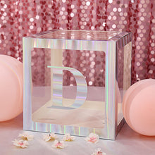 4 Pack of Iridescent Letter D Customizable 5 Inch Stick On Banner