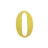 Yellow number zero cutout on a plain background.