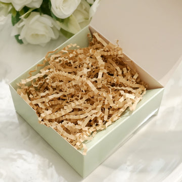 Add a Touch of Rustic Elegance with Crinkle Cut Natural Brown Paper Shred Basket Filler