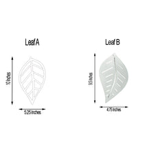 Silver-Foiled Leaf Hanging Garland - Leaf A is 5.25 inches and Leaf B is 4.75 inches - Balloon & Décor Garlands