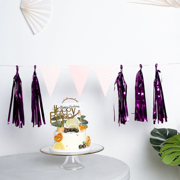 Elevate Your Event Decor with Metallic Tinsel Fringe Banner