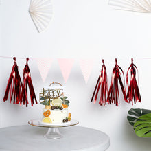 7.5ft Long Metallic Red Foil Tassels Fringe Garland, Tinsel Streamer Party Backdrop Decorations