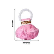 Pink paper bag with throw streamers