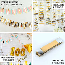 Gold Silver Confetti-Like Paper Hanging Decoration 6.5 Feet