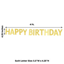 Glitter Paper Gold Happy Birthday Sign