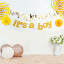 Gold 3 Feet Glittered It's A Boy Baby Shower Gender Reveal Garland